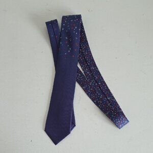 NWT HERMES | Silk Logo Tie Blue